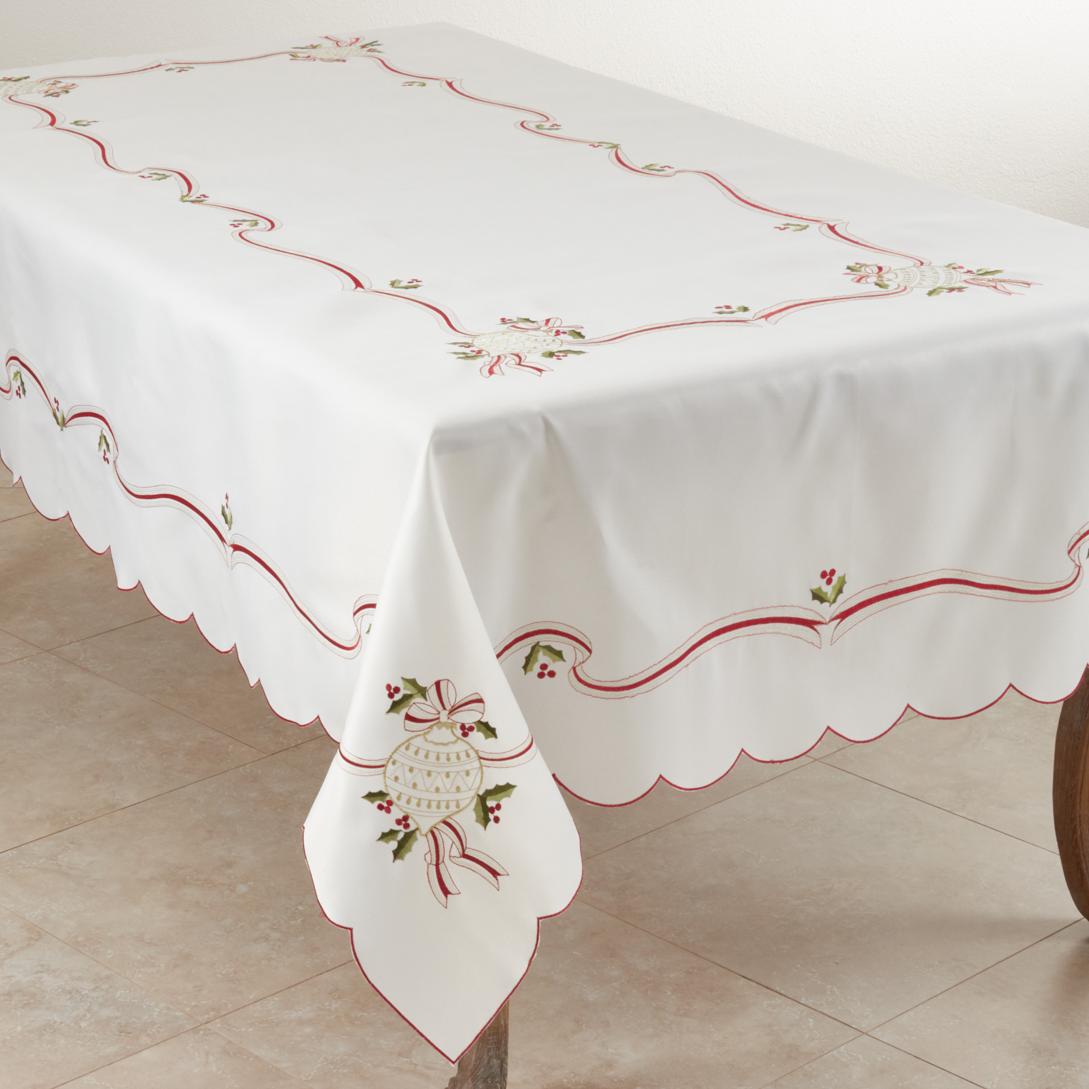 rectangular christmas tablecloth