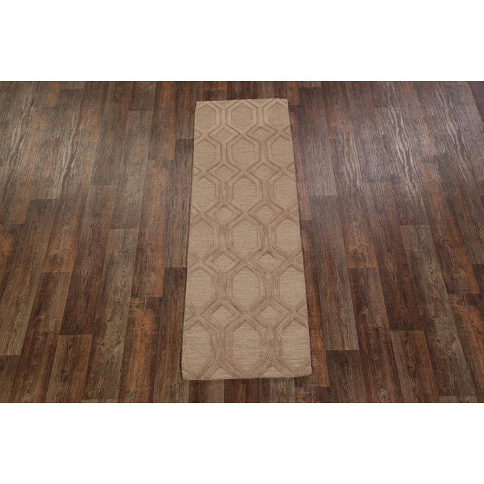 Bovill Moroccan Trellis Hand Tufted Wool Beige Area Rug Bovill Moroccan Trellis Hand Tufted Wool Beige Area Rug