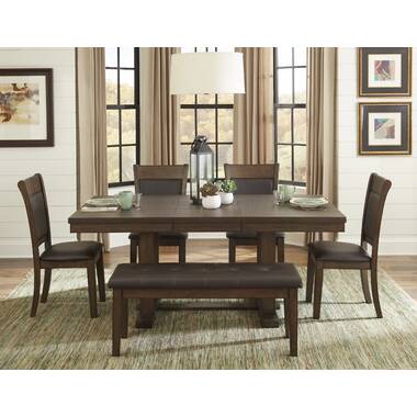 fahey 6 piece solid wood dining set