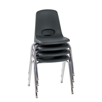 18" Classroom Stack Chair with Swivel Glide Legs