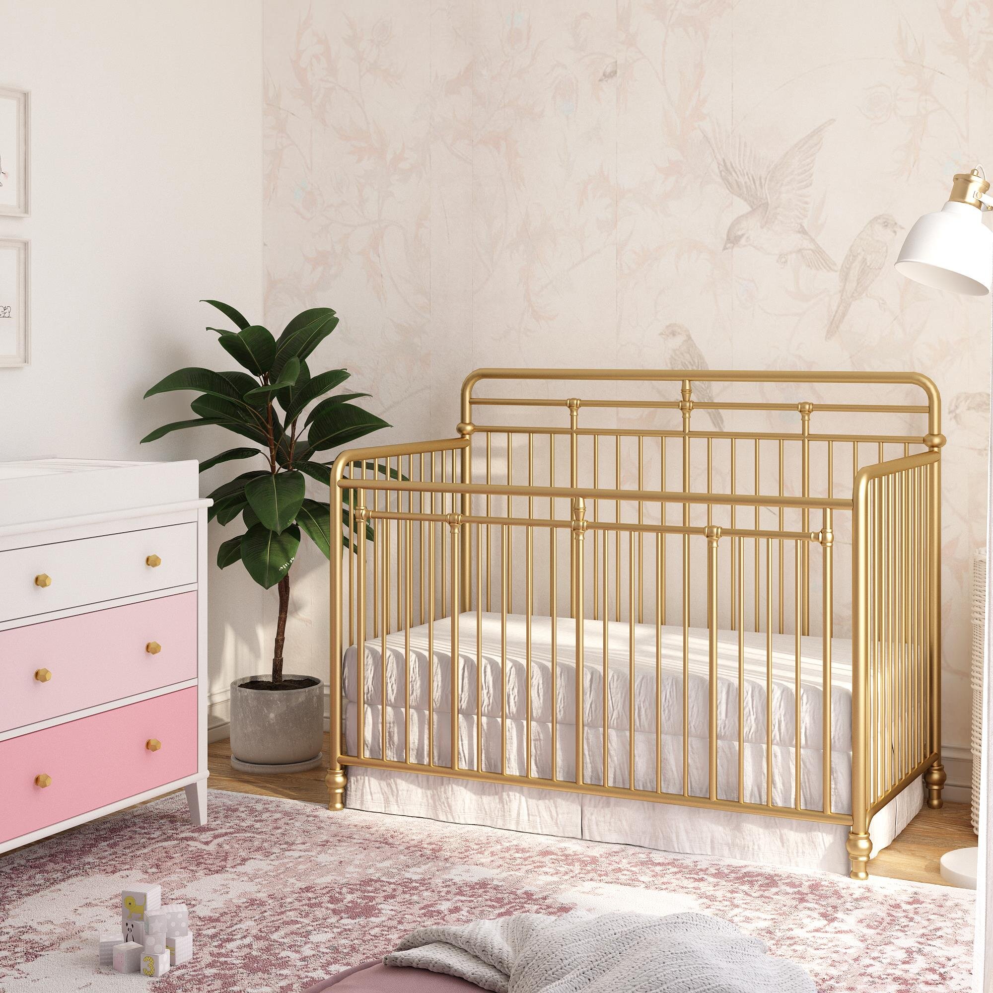 rose gold baby crib