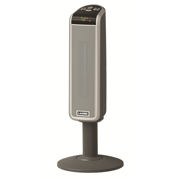 1 500 Watt Portable Electric Fan Tower Heater With Digital Remote