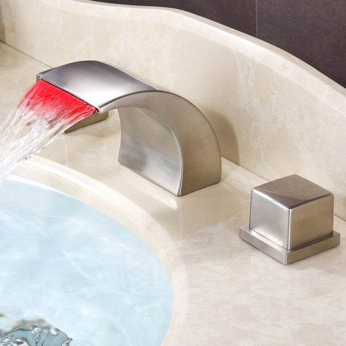 Sumerain Wide Spread Waterfall Led Thermal Sink Faucet Reviews