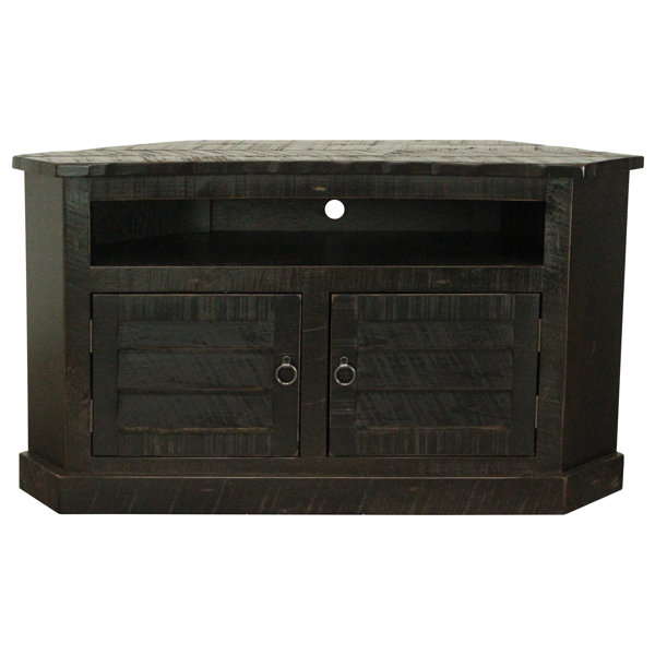 Rosalind Wheeler Mack Rustic Curve Corner Tv Stand For Tvs Up To 50 Inches Wayfair