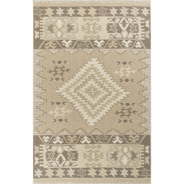 Holmes Flat Woven Wool Beige Area Rug Holmes Flat Woven Wool Beige Area Rug