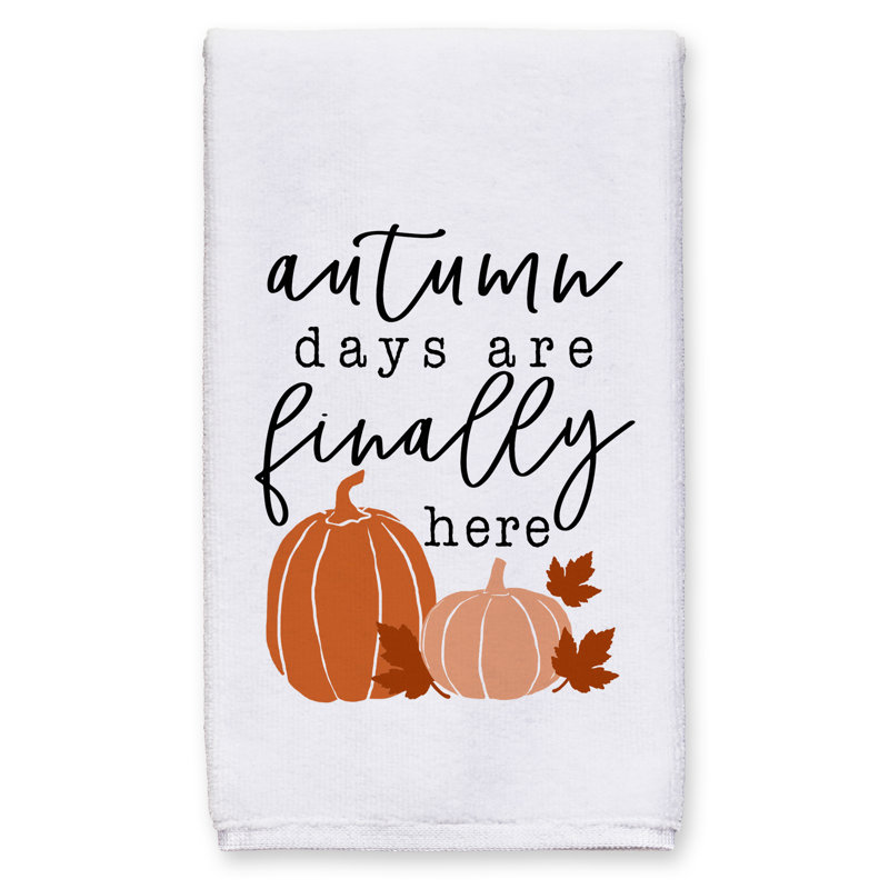 Pumpkin Spice Life Whimsical Fall Autumn Dish Kitchen Hand Guest
