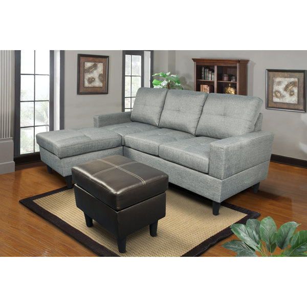 Micro Suede Sectional Wayfair Ca