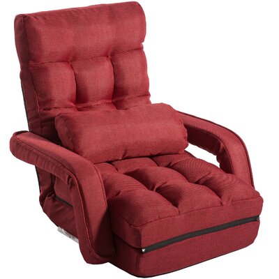 Floor Gaming Chair Trule Color: Red