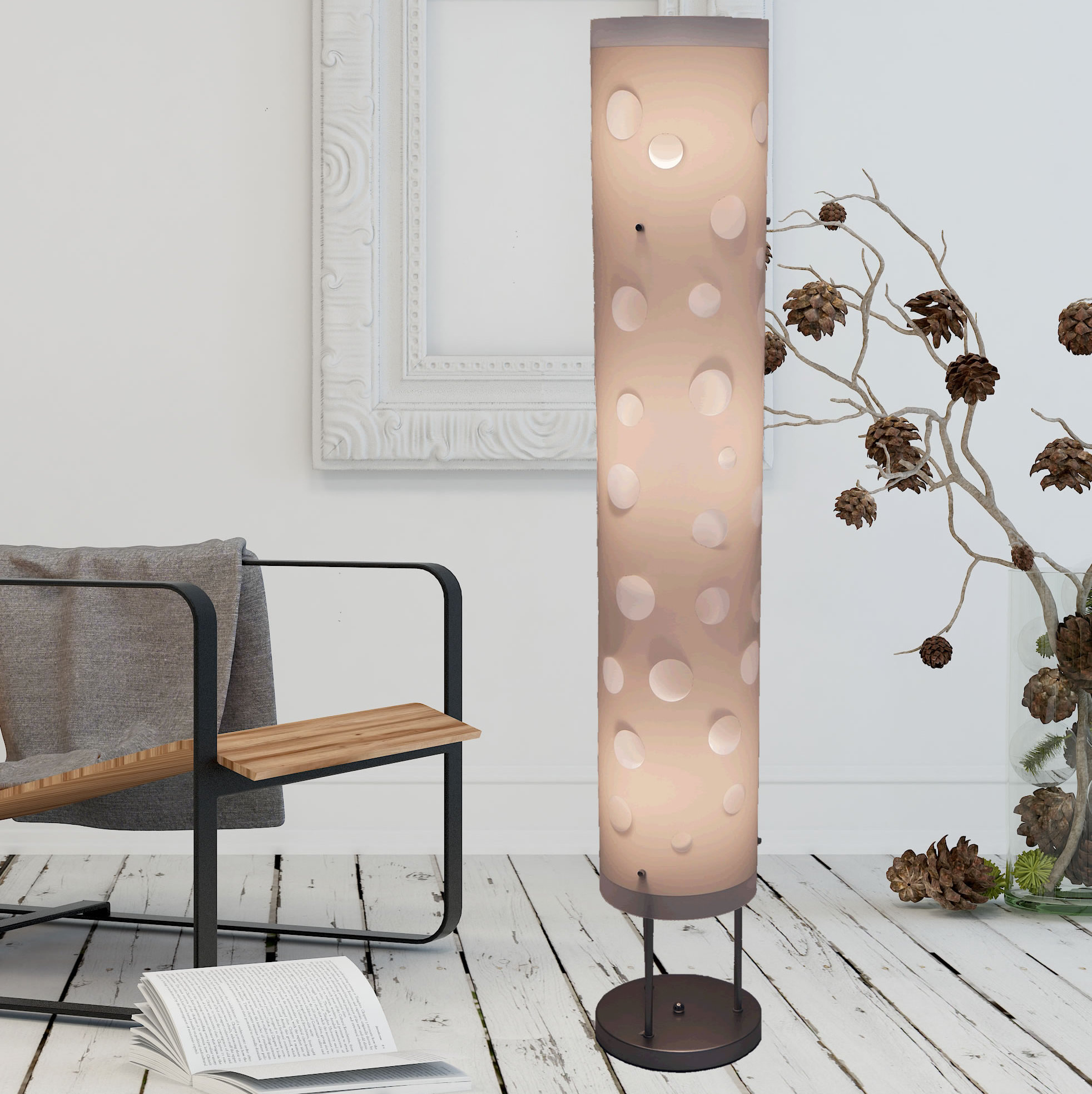 modern column floor lamp