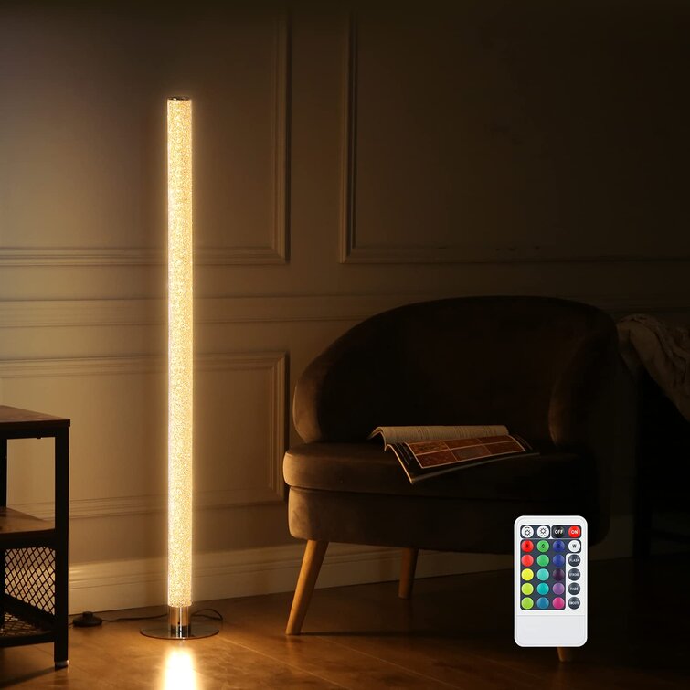 Orren Ellis LED Corner Floor Lamp, RGBW Color Changing Lamps With  Remote,Modern Dimmable Super Bright Standing Tall Mood Lighting For Living  Room, Bedroom, Bedside, Home Office | Wayfair