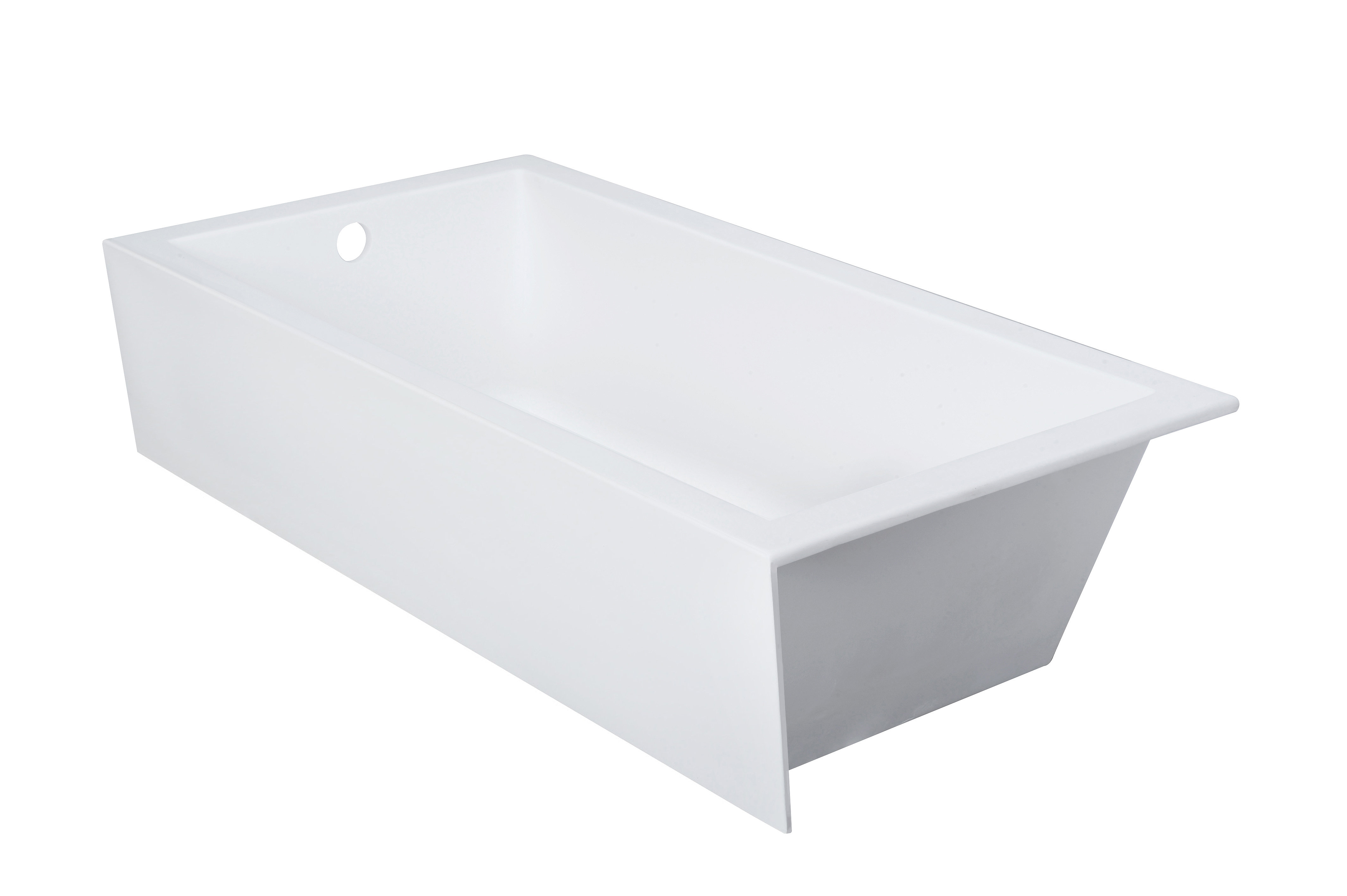 Clarke Products Sparta 60" x 32" Alcove Soaking Solid Surface Bathtub