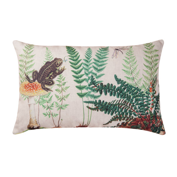 Bloomsbury Market Hickerson Fern Frog Indoor Outdoor Lumbar Pillow Reviews Wayfair