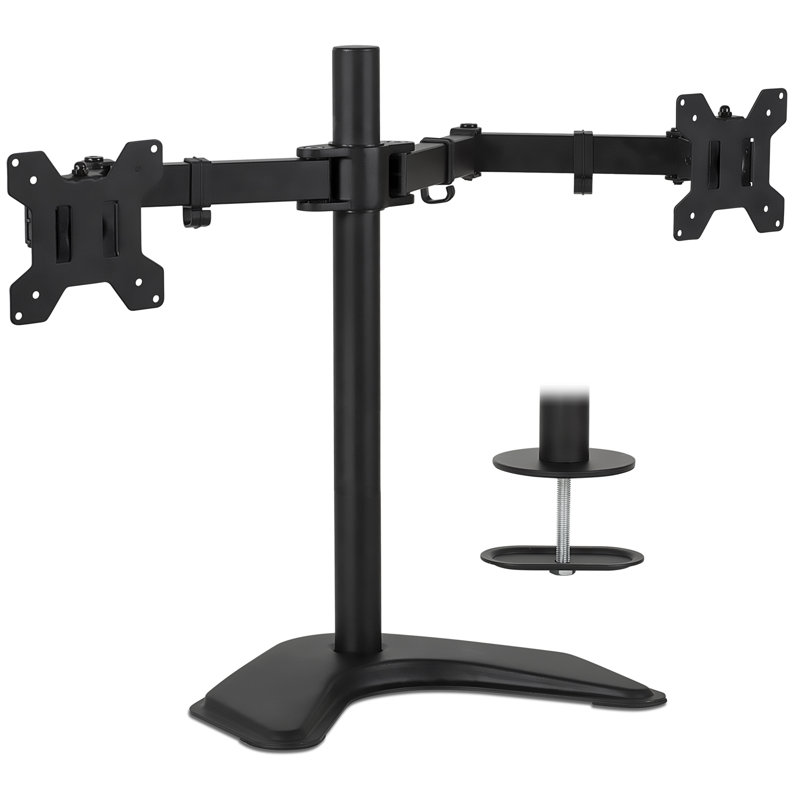 Mount It Height Adjustable Universal 2 Screen Desk Mount Reviews Wayfair