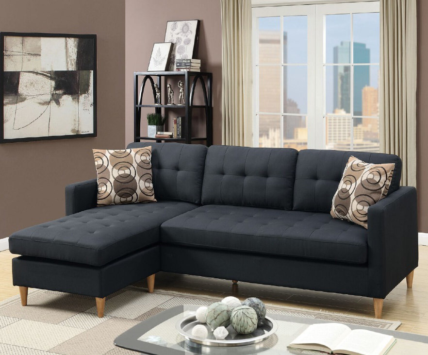 Ebern Designs Haskell 86" Wide Reversible Sofa & Chaise & Reviews Wayfair