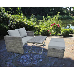 3-tlg. Loungesofa-Set Fernando mit Kissen von Ca..