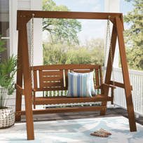 Andover Mills Marquette 3 Seat Daybed Porch Swing With Stand Reviews Wayfair