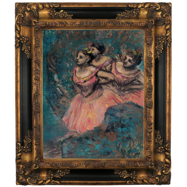 Astoria Grand Three Dancers In Red Costume 1896 By Edgar Degas