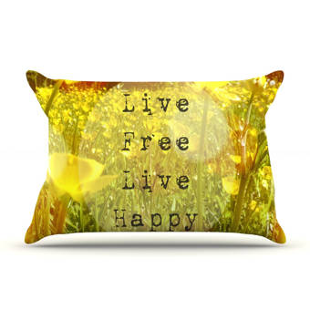East Urban Home Live Free By Alison Coxon Cotton Pillow Sham Wayfair