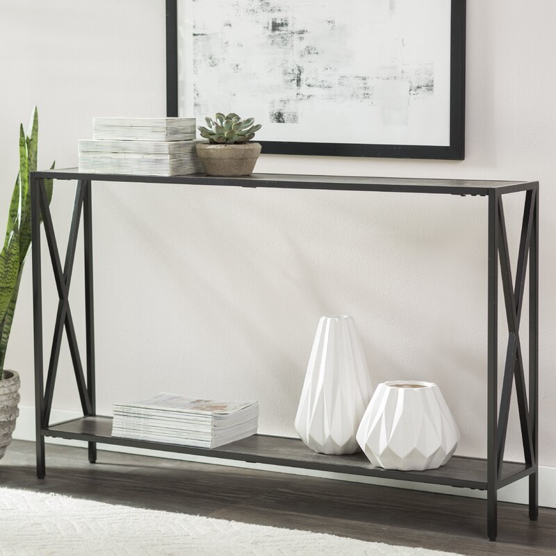 Andover Mills Abbottsmoor Metal Frame Console Table ...