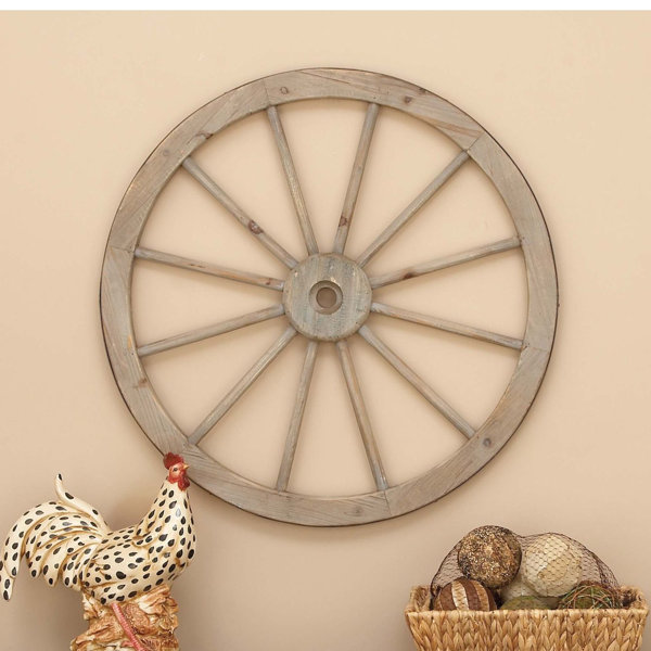 August Grove Metal Wagon Wheel Wall Decor Reviews Wayfair