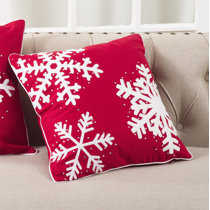 pink snowflake pillow