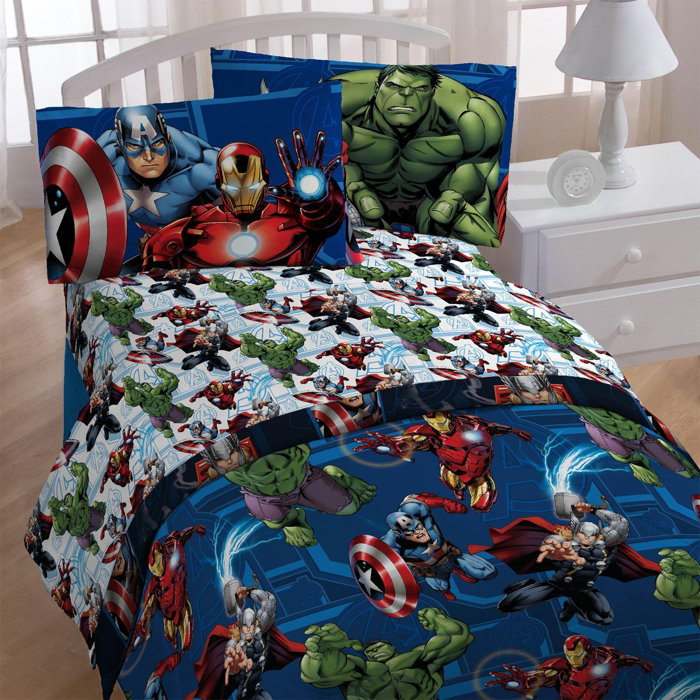 Marvel Avengers 4 Piece Twin Comforter Set Wayfair Ca