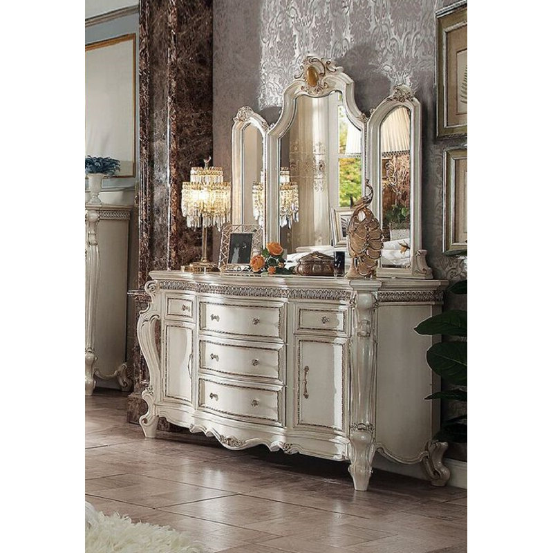 One Allium Way Valparaiso 5 Drawer Combodresser With Mirror Wayfair
