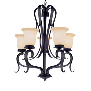 Go to store & view more images Krum 5-Light Shaded Chandelier by Fleur De Lis Living