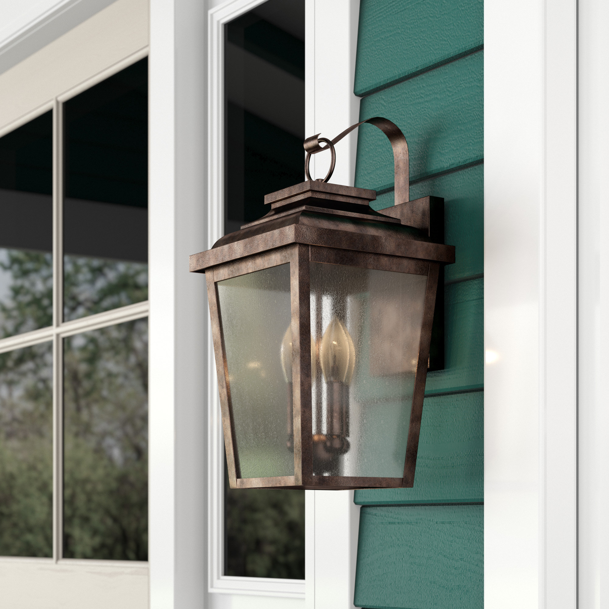 Three Posts Mayhugh 3 Light Outdoor Wall Lantern Reviews Wayfair Mayhugh 3 Light Outdoor Wall Lantern