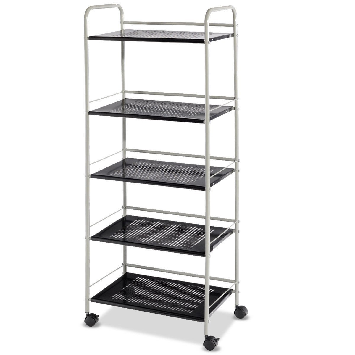 HEAWEEGO 5 Tiers Storage Cart Rack Utility Shelf Wayfair