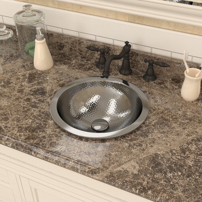 Celestial Series Metal Circular Drop In Bathroom Sink