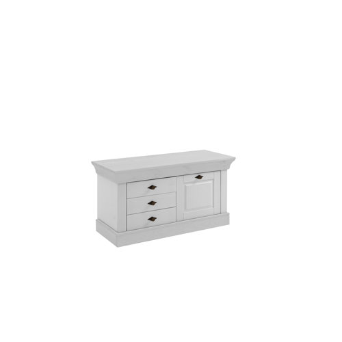 Falkville Wood Storage Bench Brambly Cottage Colour: White