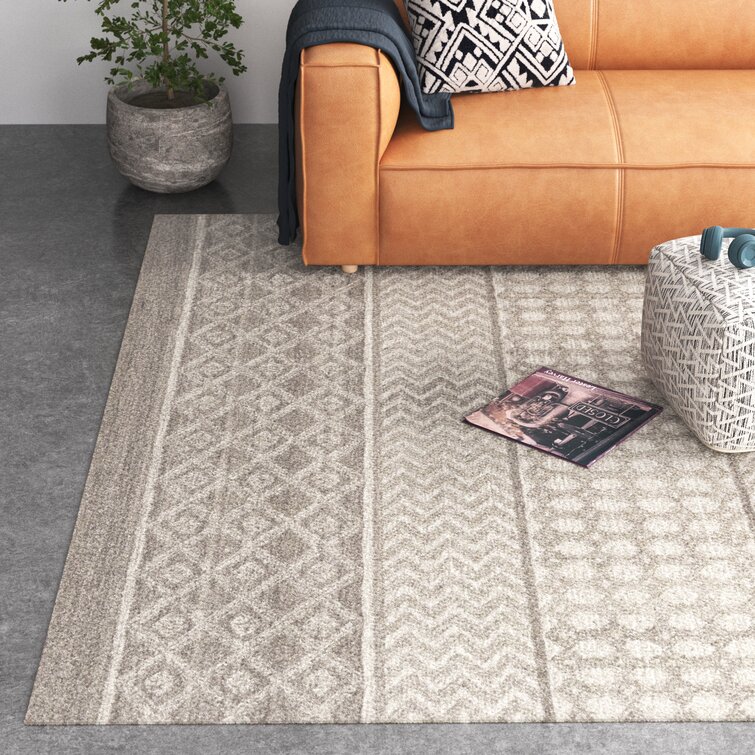 Modern Geo 10' X 14' Grey Color Hand Tufted Modern Design 100% Wool Area Rug Carpet. 