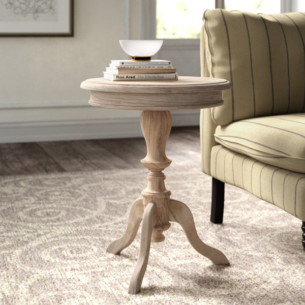Kelly Clarkson Home Corsair Solid Wood Pedestal End Table