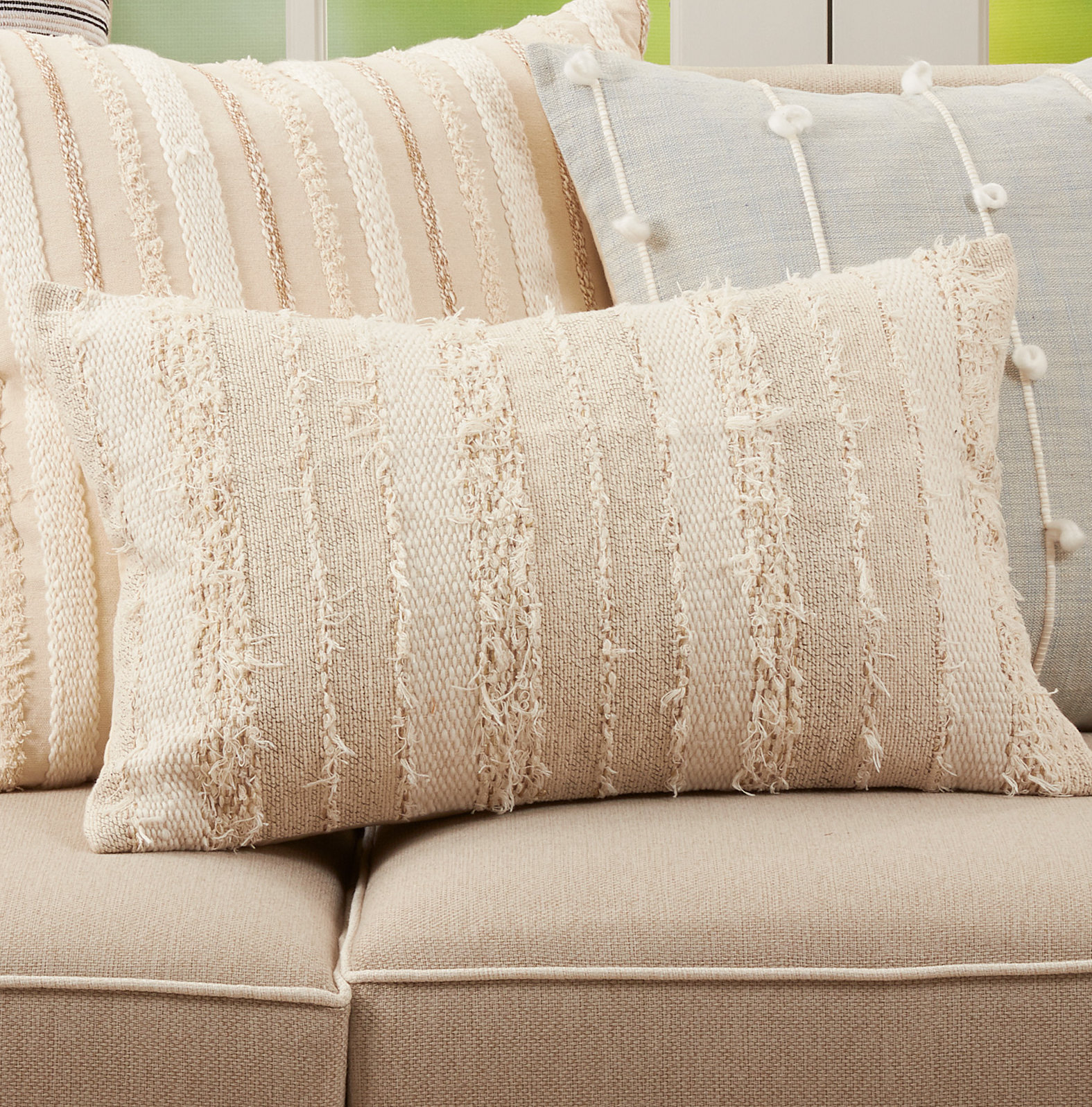 Dakota Fields Wes Fringe Rectangular 100 Cotton Pillow Cover & Reviews