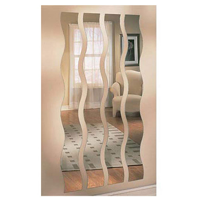 Zipcode Design Blazek Wave Strip Rectangle Wall Mirror Reviews Blazek Wave Strip Rectangle Wall Mirror