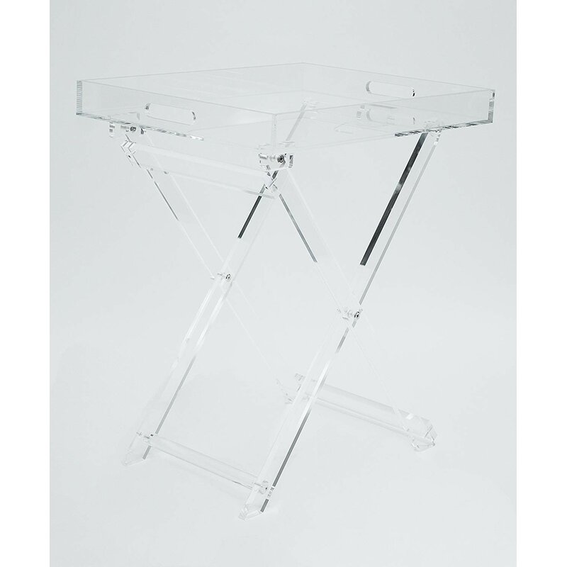 Design Styles Acrylic Folding Tray Table & Reviews | Wayfair