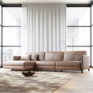 Lafayette Leather Sectional by Modloft Black 2019 Coupon