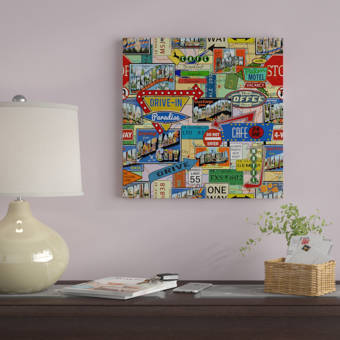 Winston Porter Travel Signs Graphic Art Print On Wrapped Canvas Wayfair