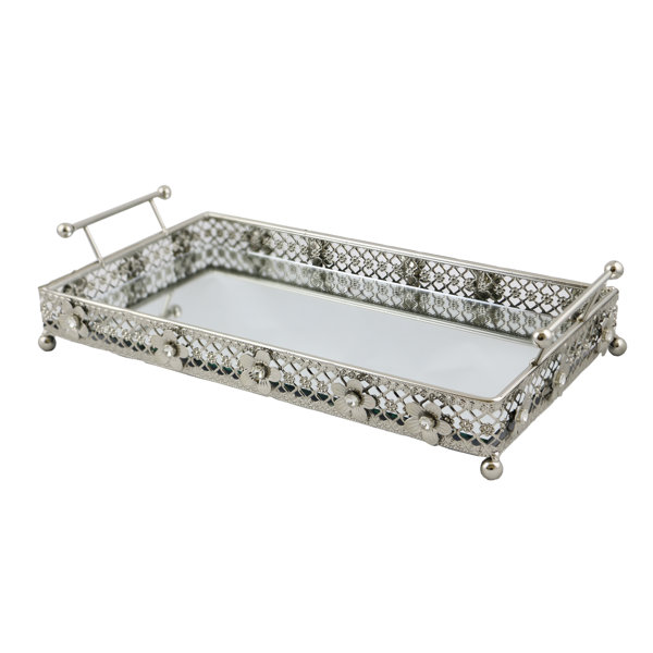 Silver Mirrored Tray Wayfair Rectangle Bevel Silver Mirror Square Shape Vanity Plate Tray Find Complete Details About