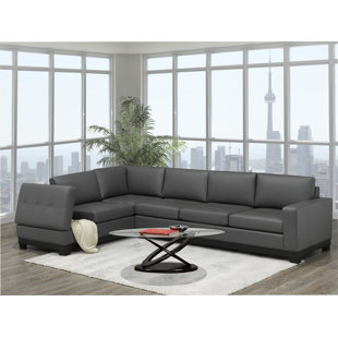 Merideth Leather Large Sectional by Latitude Run Spacial Price