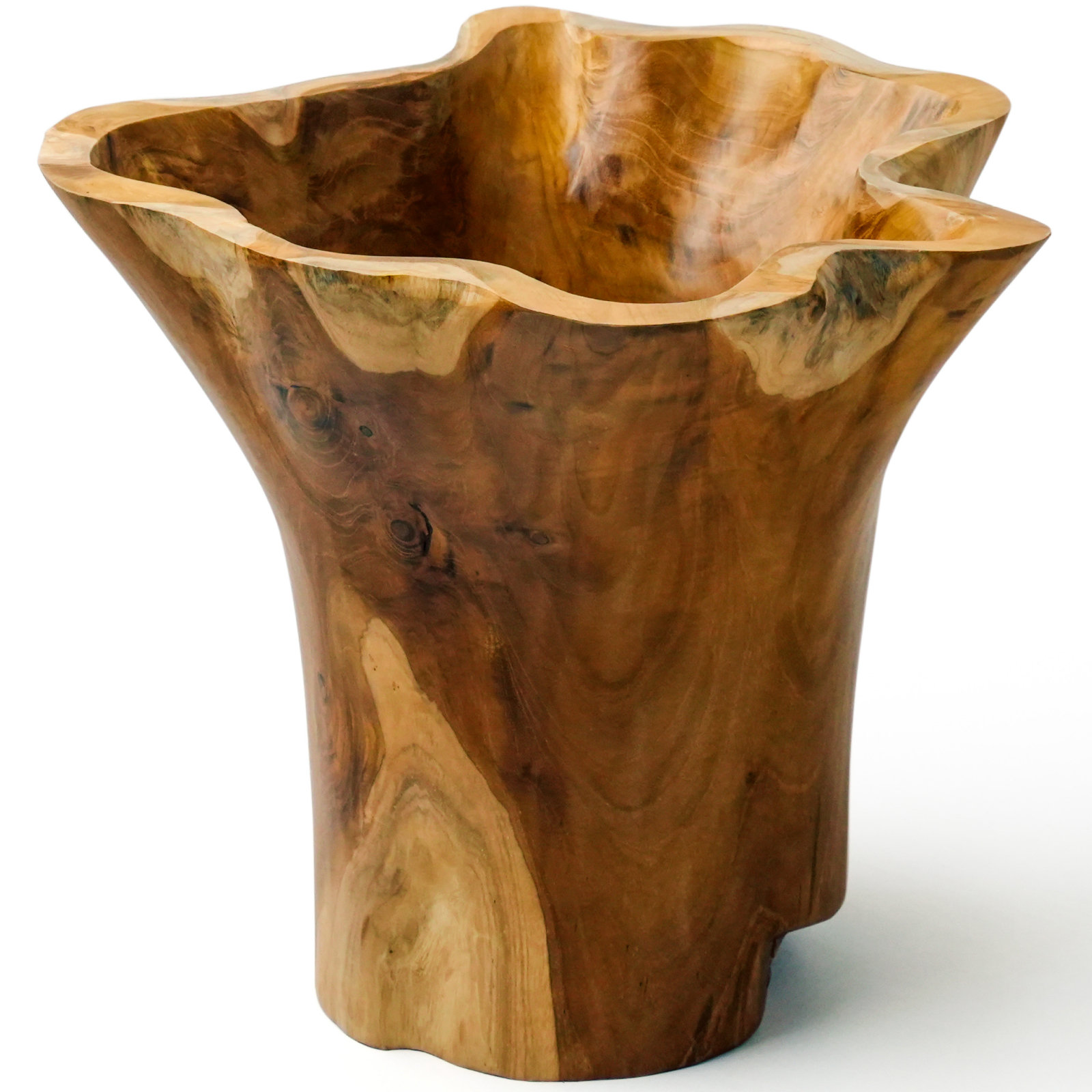Loon Peak® Critta Handmade Wood Table Vase Wayfair