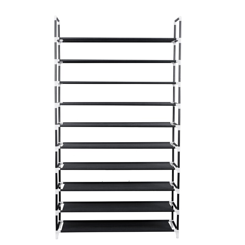 Rebrilliant 10 Tiers 50 Pairs Shoe Rack Wayfair Ca