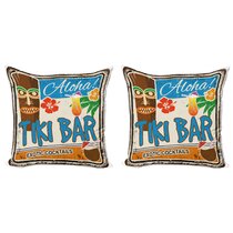 3D Rose Guy Hanging Out at A Tiki Bar Pillow Cases 16 x 16 