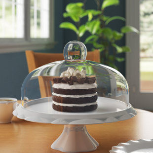 Marble Cake Stand With Dome Wayfair