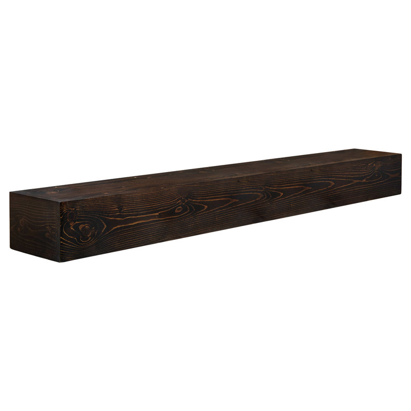 Haynor Solid Wood Fireplace Mantel Floating Shelf Shelf Length: 60", Depth: 9", Finish: Antique Cherry