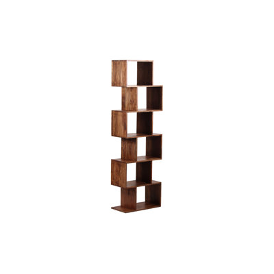 Arlyssa Solid Wood Geometric Bookcase