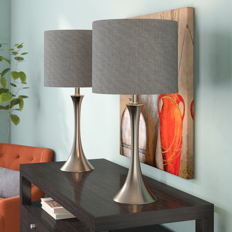 Chesterfield Brushed Nickel Table Lamp 
