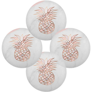 Pineapple Print Dining Room Table Kitchen Placemats Heat Insulation Mat one 