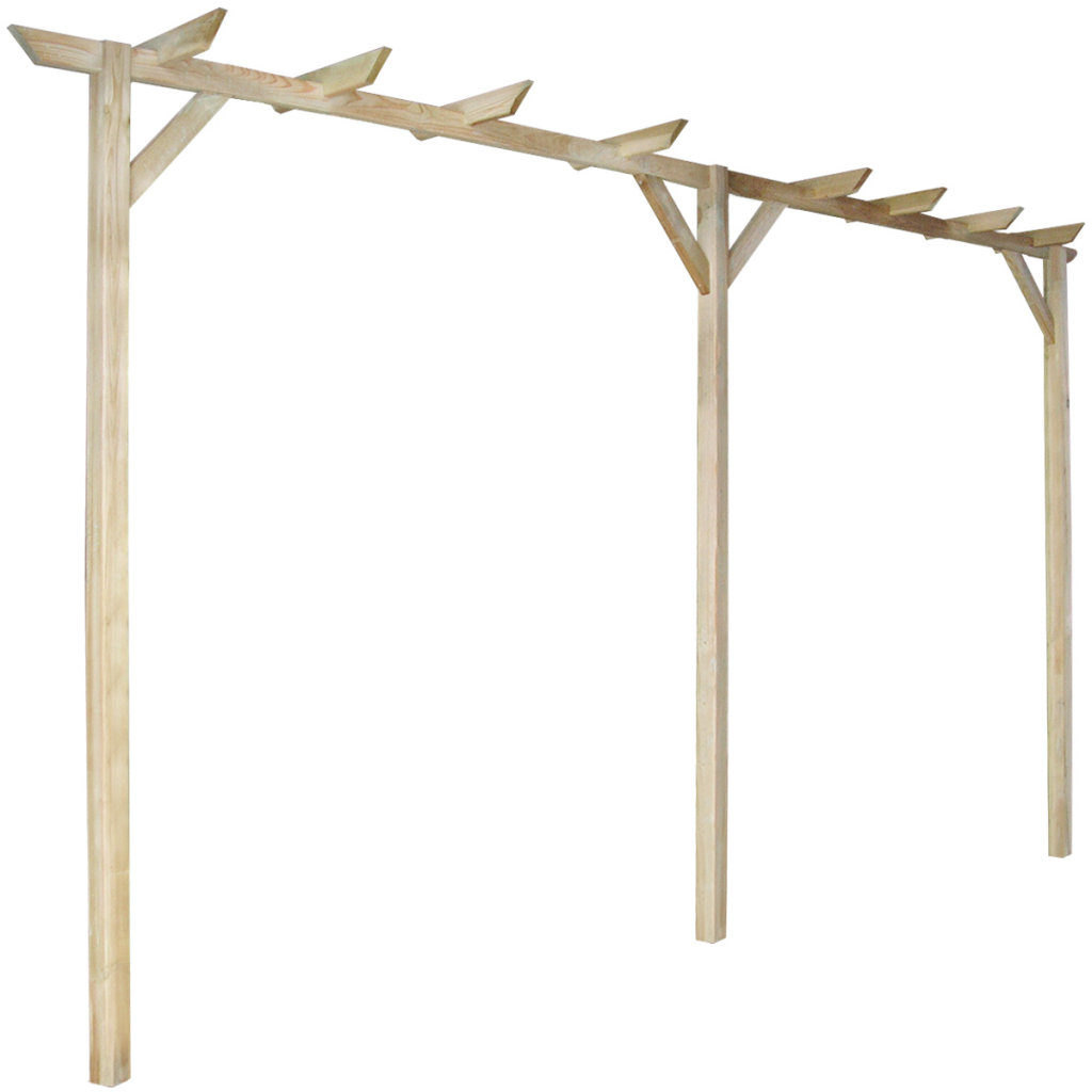 2.1m x 0.4m x 4m Wood Pergola